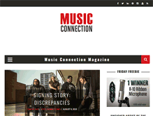Tablet Screenshot of musicconnection.com